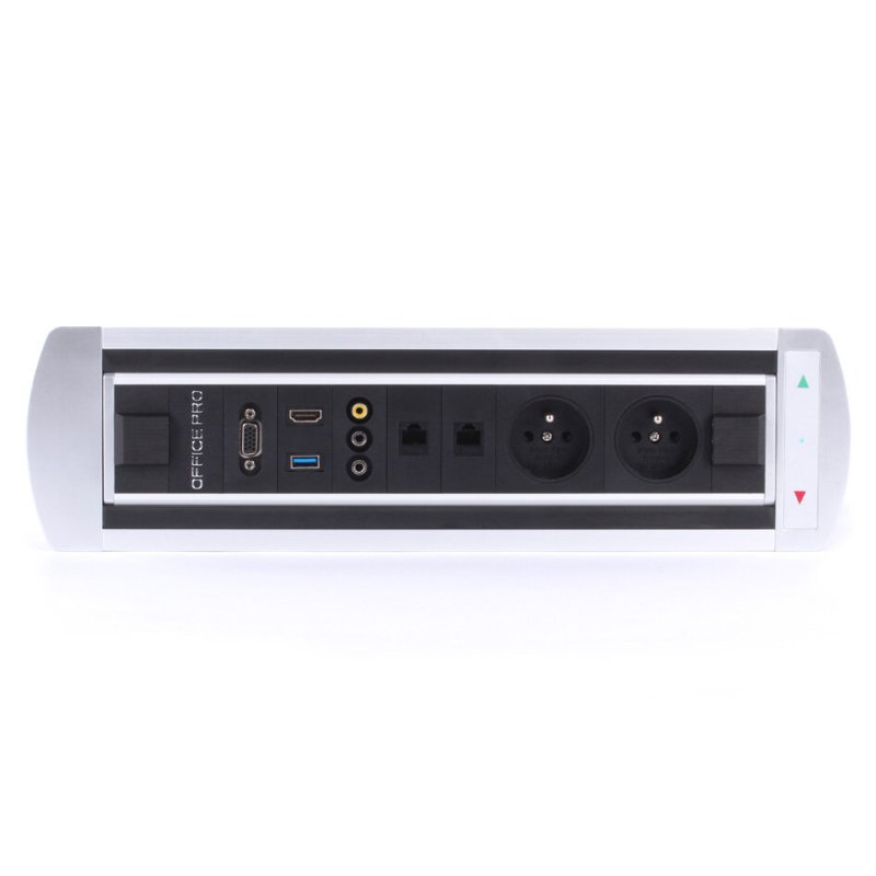 BTCZ 043 Elektricky otočný panel, 2x el.,2x data, A/V, VGA, USB, HDMI, Nabíjecí USB NE