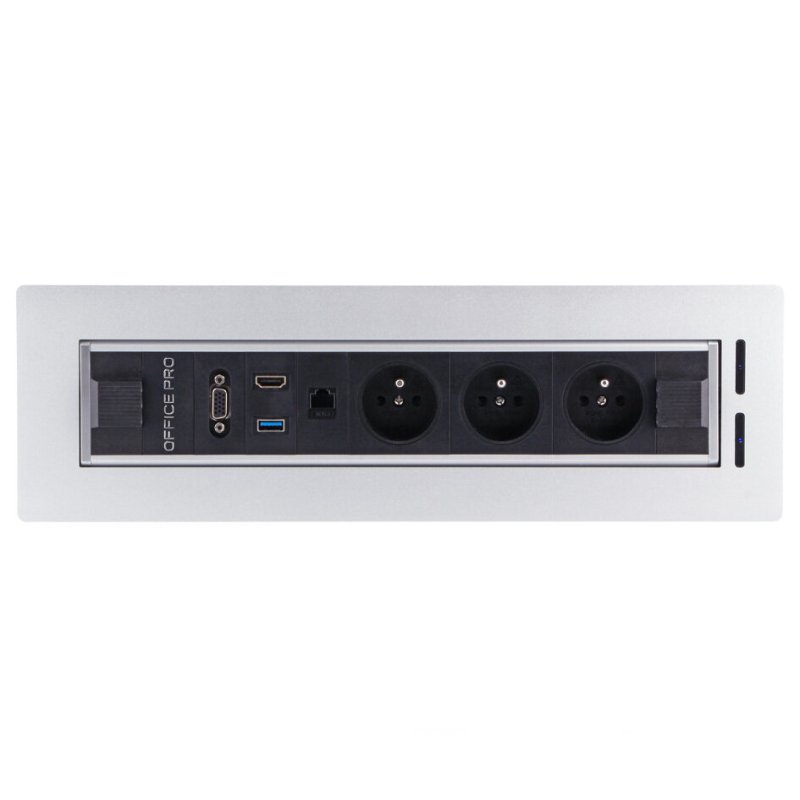 BTCZ V 014 Elektricky otočný panel, 3x el.,1x data ,VGA, USB 3.0, HDMI, Nabíjecí USB NE