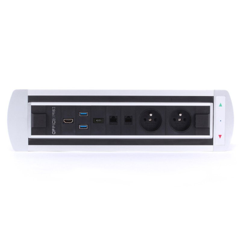 BTCZ 012 A Elektricky otočný panel, 2x el.,2x LAN data, HDMI, USB A + C data, Nabíjecí USB NE