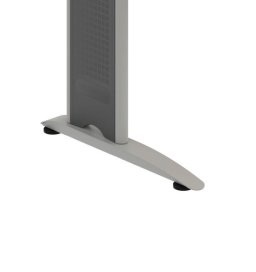 Detail kovové nohy stolu HOBIS Cross CS 800 — profil 50 × 50 mm a rektifikační patky