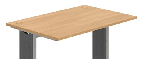 Pracovní deska stolu HOBIS Flex FE 1200 — tloušťka 25 mm a 2 mm ABS hrana