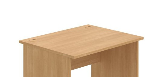 Pracovní deska stolu HOBIS Gate GE 2005 L — tloušťka 25 mm a 2 mm ABS hrana