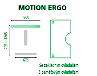 Rozměrový nákres — 2segmentová podnož