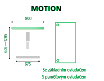 Rozměrový nákres — 3segmentová podnož