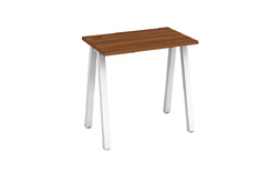 Stůl Uni A hloubky 60 cm — deska ořech, bílá podnož